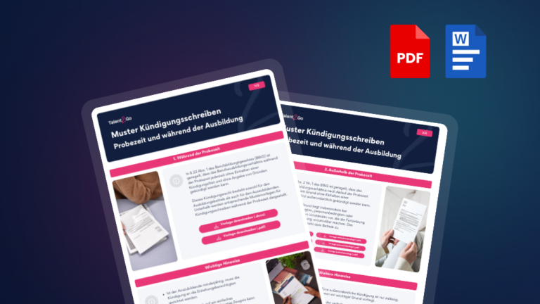 Downloads & Vorlagen: Muster Übersicht Kündigungsschreiben