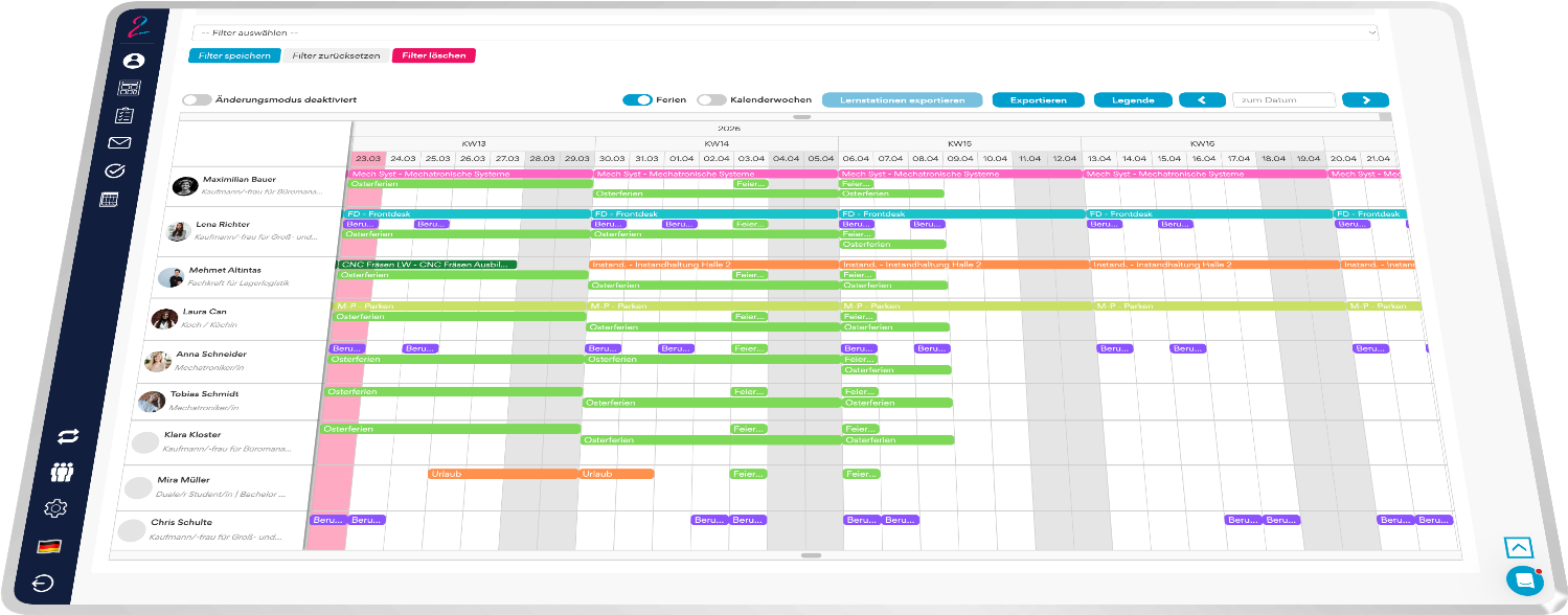 Ausbildungsplanung mit Talent2Go