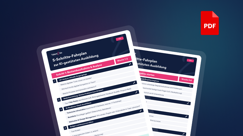 Leitfaden: 5-Schritte-Fahrplan zur KI-gestützten Ausbildung