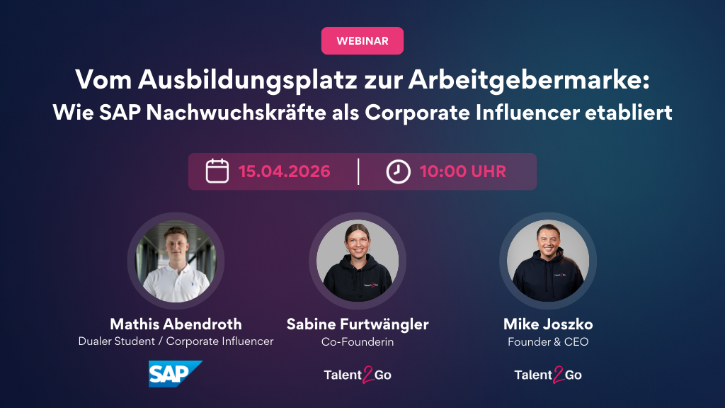 Webinar: Wie SAP Nachwuchskräfte als Corporate Influencer etabliert