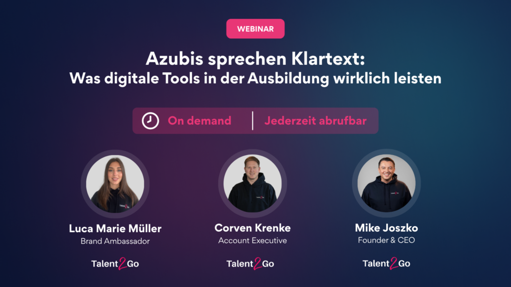 Webinar: Azubis sprechen Klartext