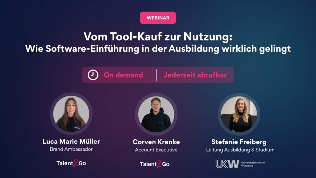 Webinar - Vom Tool-Kauf zur Nutzung