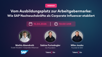 Webinar: Wie SAP Nachwuchskräfte als Corporate Influencer etabliert